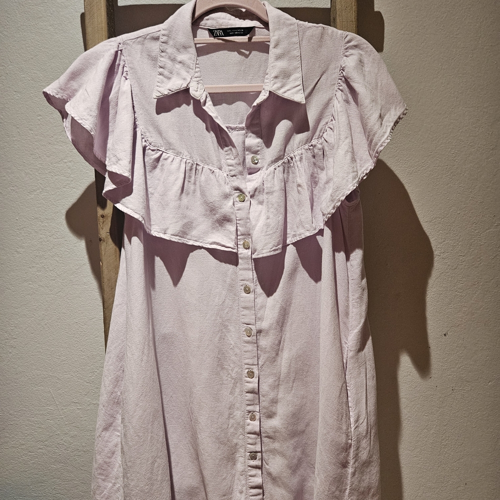 Zara Light Lavender Ruffled Women's Dress